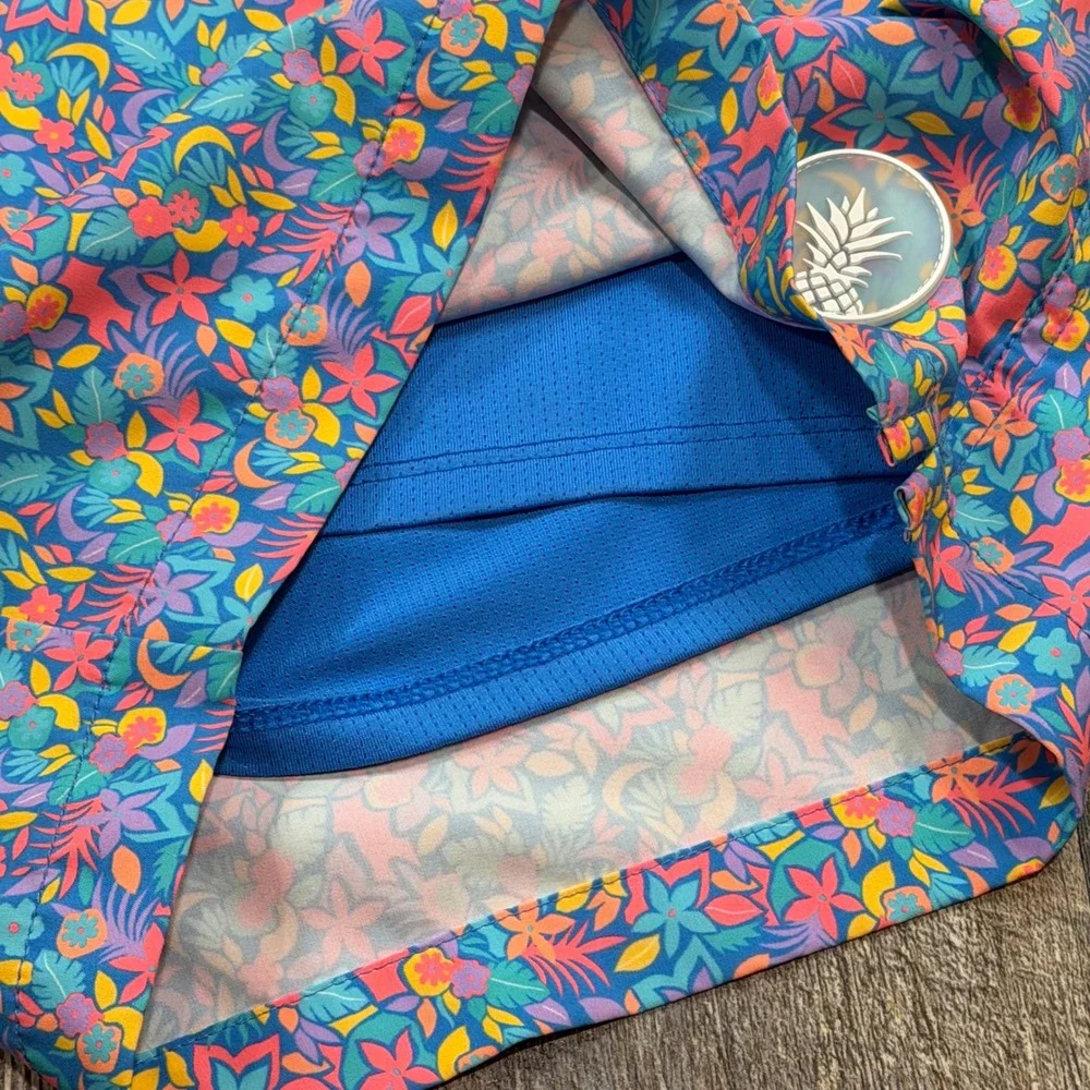 Chubbies Swim Trunks Mens XL Multicolor Floral 7 Inch Inseam Compression Liner